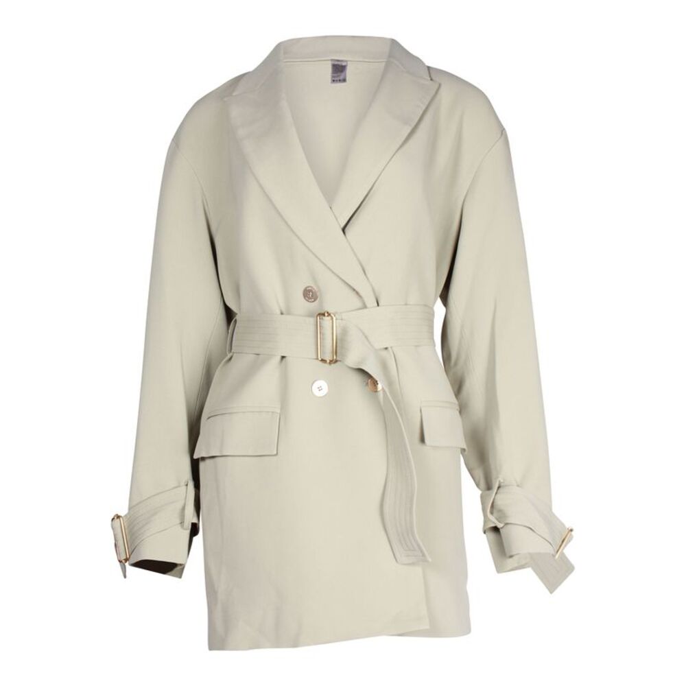 Dion Lee Cady Cocoon Coat in Light Green Acetate
